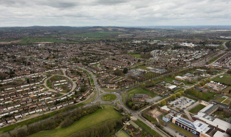 Aerial photo of junction 