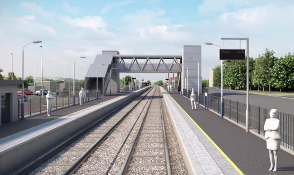 3D model Market Harborough improvements - footbridge