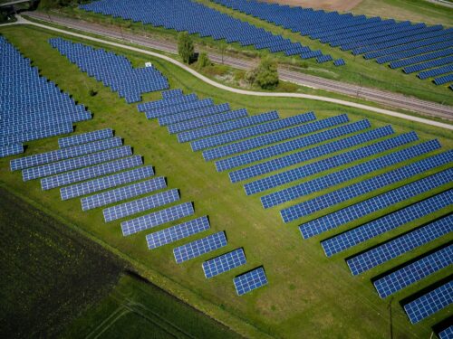 A field of solar panels