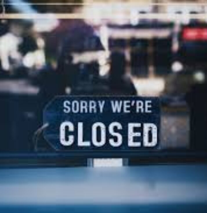 Sorry closed sign