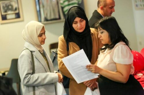 Women at jobs fair