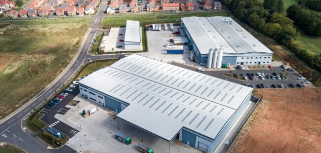 Optimus Point Leicester, overhead view new Warehouse
