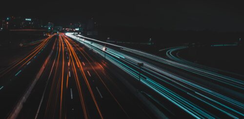 Long exposure traffic shot