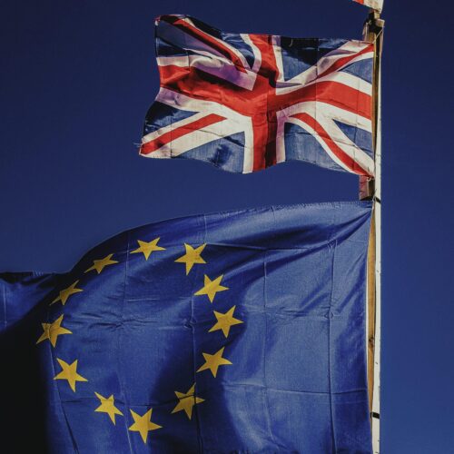 Brexit image EU and UK flags