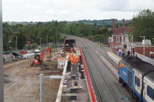 Works taking place at market Harborough station