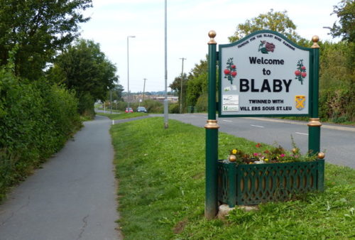 Welcome to Blaby sign