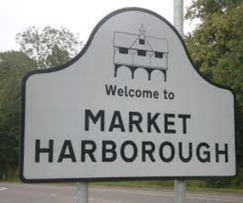 Harborough Road sign