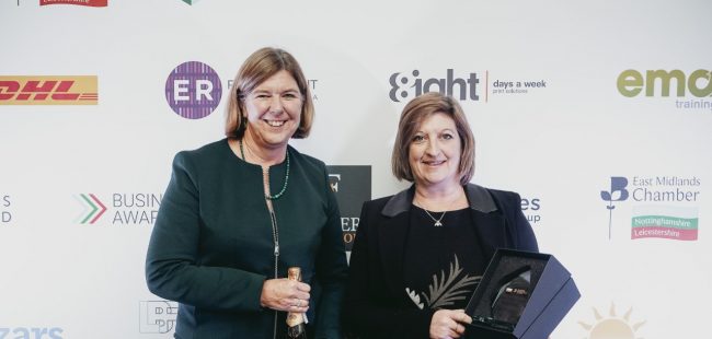 EMC Winners Marion Plant OBE FCGI, and Lisa Bingley, MTI