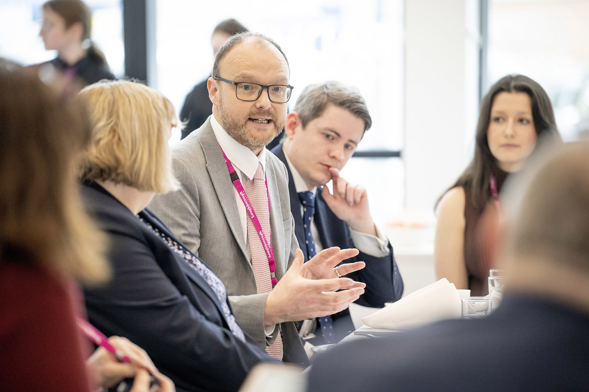 Gerarde Manley at CEC round table at Loghborough College (Beth Walsh)